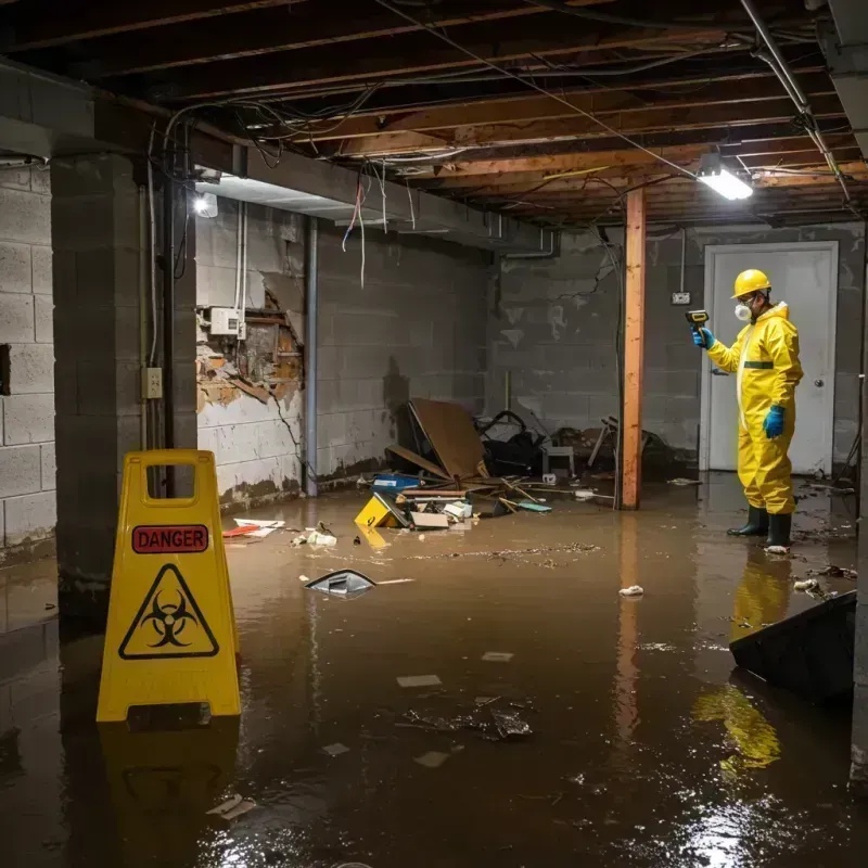 Flooded Basement Electrical Hazard in Stony Prairie, OH Property